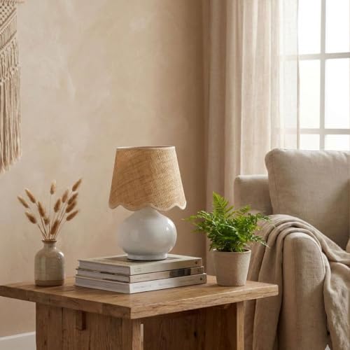 Benton Ceramic Table Lamp, Pearl White - color: Pearl White
