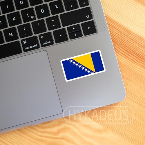 (3Pcs) Bosnia and Herzegovina Flag Stickers, Bosnian Flag Sticker Decals - color: Bosnia and Herzegovina