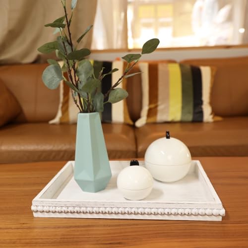 Hrastany Wood Coffee Table Serving Tray, Whitewashed, 15.7"*11.8"*1.57" - color: Re Whitewashed, size: 15.7" x 11.8" x 1.6"