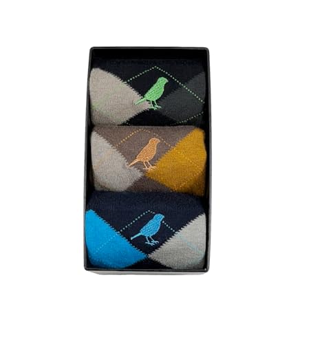 Men’s Cotton Crew Dress Socks – Ultra-Soft, Breathable, Everyday Comfort – Argyle Collection - color: Argyle Meld