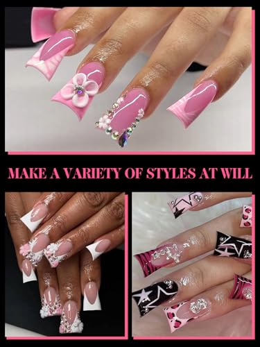 EBANKU Duck Nail Dual Forms for Poly Nail Extension 120PCS Medium Length - color: Duck Shape