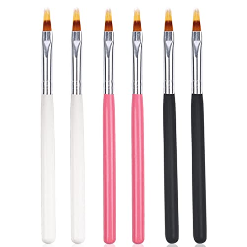 6pcs Ombre Nail Brush Nail Paint Pen for Lace Line Gradient Color Ombre Brush for Gel Nails Wood Nail Art Brushes Nail Design Brushes Acrylic Nail Polish Tools Nail Accessories - color: ombre brush
