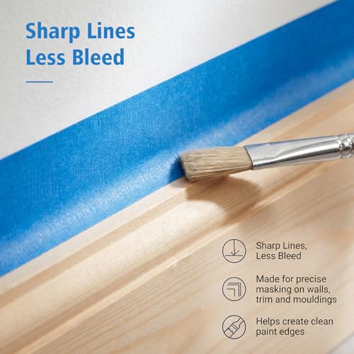 10Rolls Blue Painters Tape 30MM × 55Yd Wide Blue Masking Tape for Painting - size: 1.2inch-10rolls