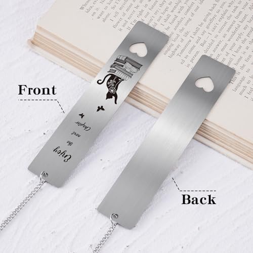 Cute Cat Metal Bookmark - 2 Pcs Enjoy The Next Chapter - style: Enjoy the Next Chapter - Cat
