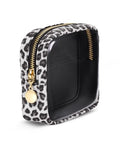 Clear Makeup Bag for Purse, Mini Make Up Bag, Black Leopard Print - color: Black Leopard Print