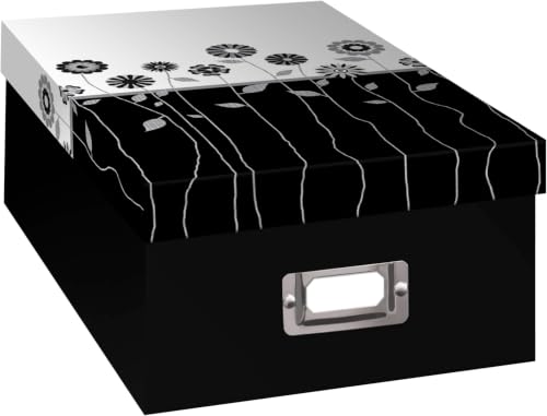Pioneer Photo Albums B-1BW Photo Storage Box, Long Stems Design (Pack of 6) - color: Long Stems Design, size: Pack of 6