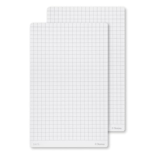 Notsu Graph Grid Small Desk Notepad 120gsm Paper 3.9" x 6.3" (2 Pack) - size: 3.9" x 6.3", style: Graph Paper