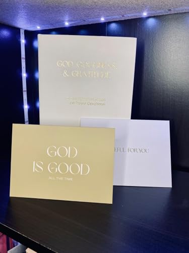 Christian Devotional Journal - God, Goodness & Gratitude - 2026 Faith-Based Gratitude and Prayer Journal for Daily Prayers, Bible Study, and Spiritual Growth - White Leather Hardcover - color: White