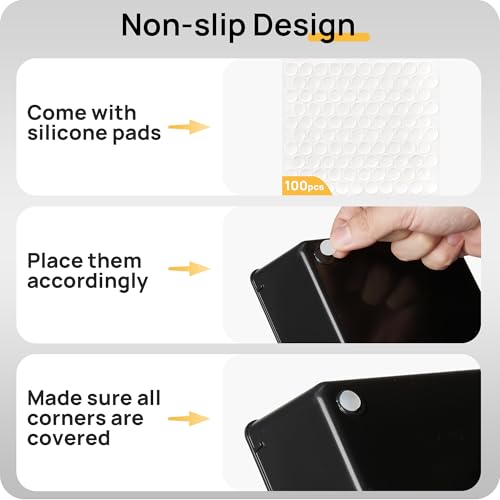 Vtopmart 25 Pack Plastic Drawer Organizers with Non-slip Rubber Pads - color: Black