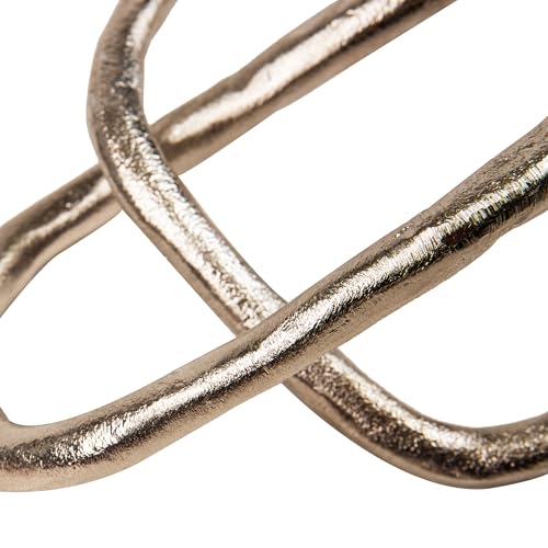 Mind Reader Metal Geometric Infinity Sculpture, Modern Home and Office Decor, Accent for Desks, Coffee Tables, and Shelves, Metal, Silver - color: Silver Decorative Squiggle