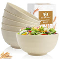 60oz Ramen Bowls Set of 6, Large Plastic Bowls for Eating (Beige) - color: Beige, size: 60 Oz