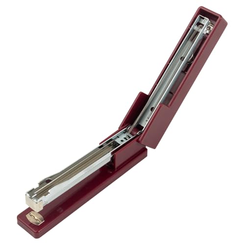 JAM PAPER Modern Desk Stapler - Burgundy - Sold Individually - color: Burgundy, size: Pack of 1