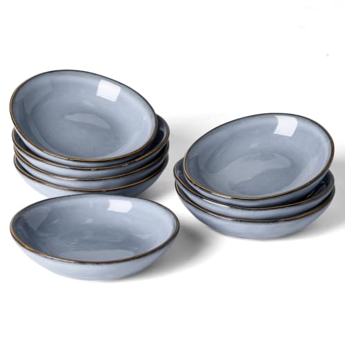 famiware Ceramic Soy Sauce Dish, 2.1oz Dipping Bowl Set of 8, Blue - color: Blue, size: 8pcs