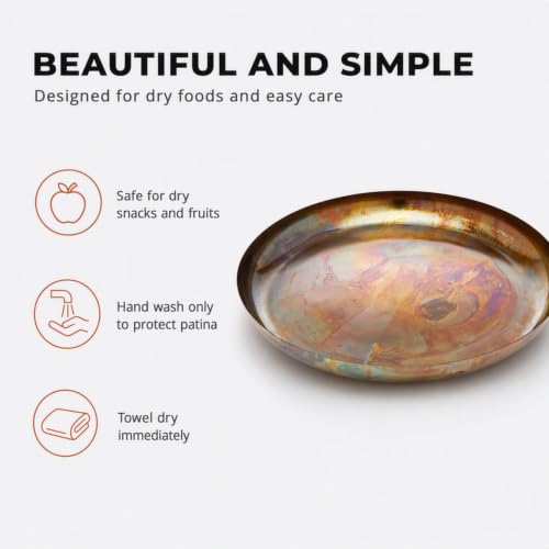 Burnt Copper Plate Platter Centerpiece by Godinger - Round