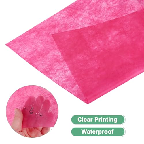 M METERXITY 38-Sheet Korean Cotton Wrapping Flower Paper, 11.8 Inch Waterproof Floral Wrapping Cotton Paper for Bouquets/Gift Packaging [Hot Pink] - color: Hot Pink