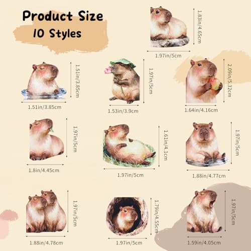 10Pcs Magnetic Bookmarks, Cute Hydrochoerus hydrochaeris Clips for Reading - color: Hydrochoerus Hydrochaeris