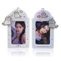 2 Pack K-pop Photocard Holder Keychain, Photo Card Holder with Cute Cat - style: Cat