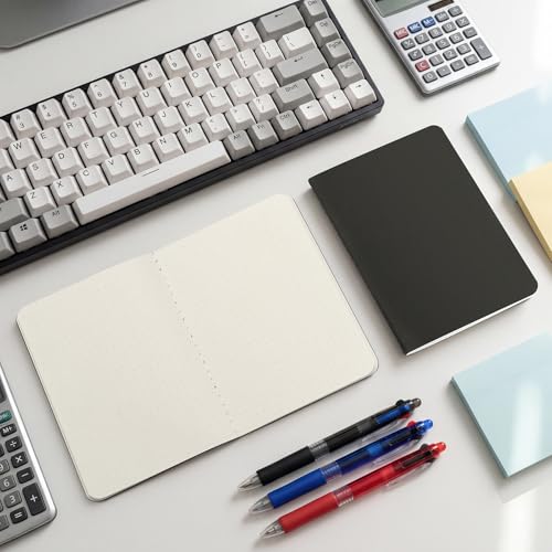 HOMEMARS Dot Grid Pocket Notebooks,18 Pack,100GSM,A6,Small notebook,3.9" x 5.5", Black, Journaling Notebooks for Travel Journal, Work & School,Thick Paper,Dotted, Journal Diary Memo,100 g/m²,A6 - size: Dotted
