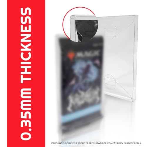 EVORETRO Booster Pack Protector Case for Pokemon, Envelope Closure Style - size: Single Pack Booster Case (Pack of 10)