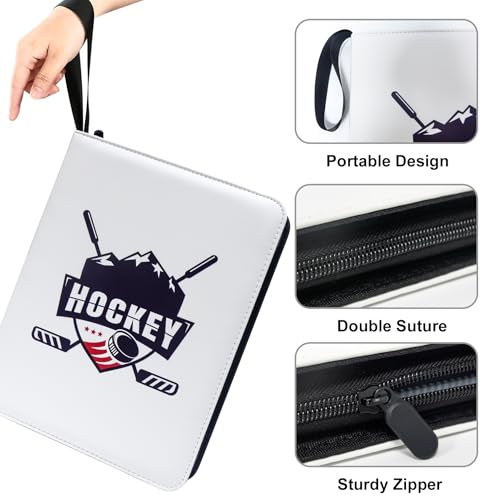 900 Pockets Hockey Card Binder, Portable Waterproof PU Storage Album,QX71 - color: Hockey-900