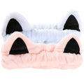 2Pcs Spa Headband for Washing Face Skincare Makeup Headbands for Women - color: Light Blue + Pink