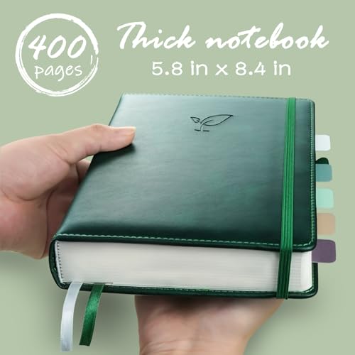 Hoci Poci 400 Pages Lined Journal Notebook, 5.8" x 8.4", Green - color: Green, size: Lined-400 Pages (5.7"×8.3")