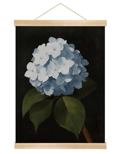 You found a duck Vintage Blue Hydrangea Poster Wall Art Decor,Retro Hydrangea Wall Art,Flower Linen Hanging Poster for Bedroom Living Room Office, Farmhouse18.5X14inch (HD016) - color: HD016