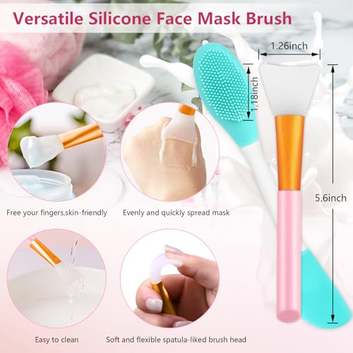 Yokilly Silicone Face Scrubber Kit: Exfoliator Blackhead Skin Care Tool - color: 7 Piece Kit