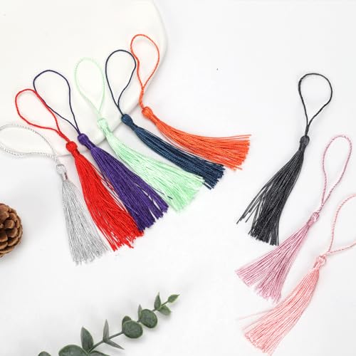 225 Pcs Bookmark Tassels, 45 Colors Bulk Tassels for Crafts, Jewelry Making