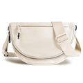 Crescent Bag for Women,Medium Nylon Crescent Bag Single Shoulder Bag - color: beige