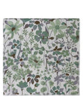 Luckyvestir Floral Pocket Squares for Men Cotton Flower Handkerchief Formal Wedding Party Graduation - color: White Green
