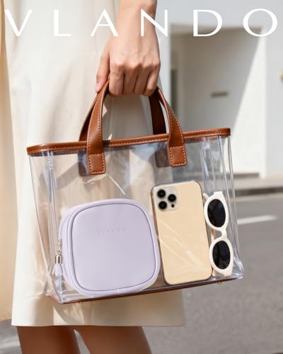 VLANDO Makeup Bag for Purse,Toiletry Pouch with Inner Pockets,Light Purple - color: Mini-Mist Purple