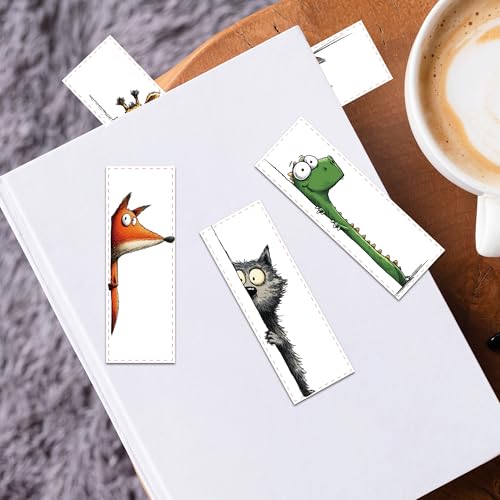 Funny Animal Bookmarks, Cute Cartoon Book Marks for Boys Girls - style: Funny Animal