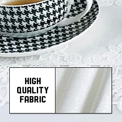 Lace Placemats Set of 6 Washable Off White 12x18inch - color: Peony, size: 6pcs