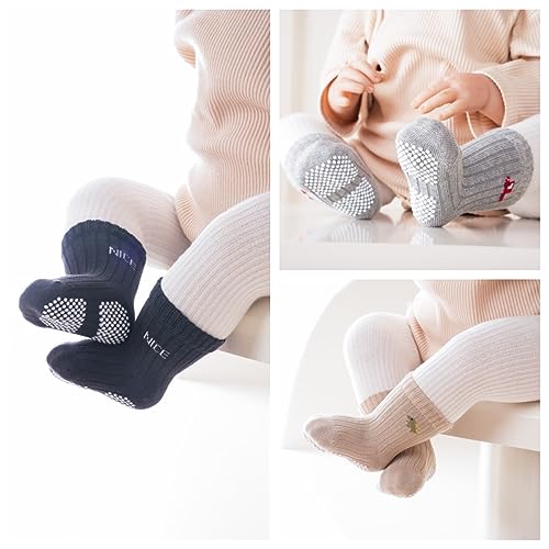J Poqobog Baby Non Slip Grip Crew Socks,Toddler Boys Socks Girls Cotton - color: Boys, size: 3-12 Months