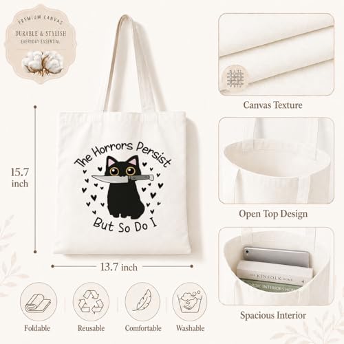 Funny Canvas Tote Bag, Reusable Shoulder Grocery Bag, Holiday Gift Bags for Friends, 13.7x15.7 inch - color: Style 45
