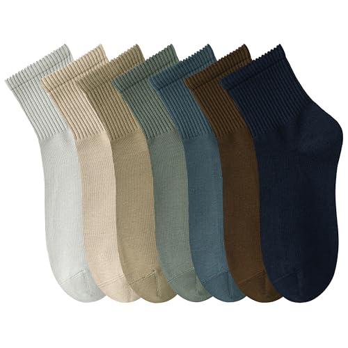Women's Cotton Quarter Crew Socks - color: 12 Multicolor - 7 Pairs