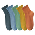 Women's Cotton Quarter Crew Socks - color: 06 Multicolor - 5 Pairs