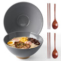 famiware Milkyway 54 oz Large Ramen Bowls Set of 2, Dark Gray - color: Dark Gray