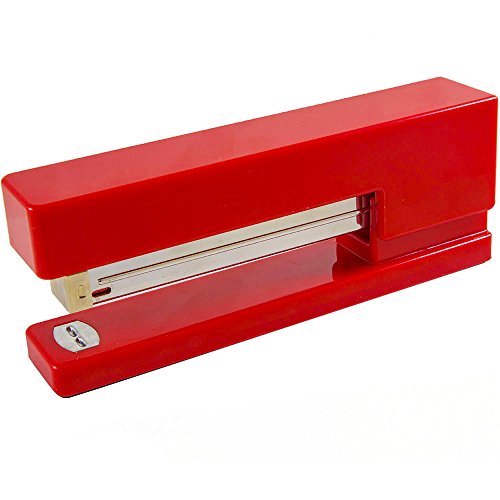 JAM PAPER Modern Desk Stapler - Red - Sold Individually - color: Red, size: Pack of 1