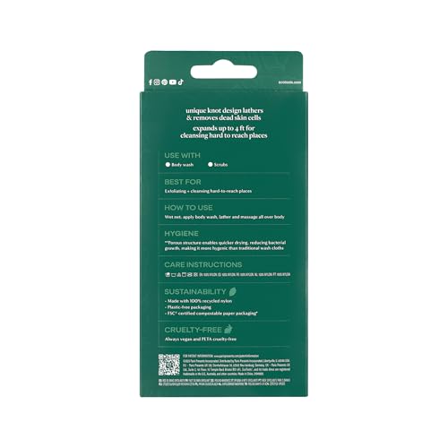 EcoTools Exfoliating Bath Net, African Bath Net Body Scrubber - color: Blue, size: 1 Count (Pack of 1)