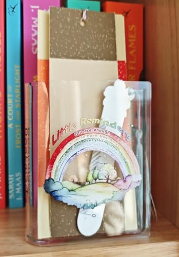 Book Shaped Bookmark Holder, Reading Accessories Gift for Book Lovers, Women, Librarians (Rainbow) - style: rainbow