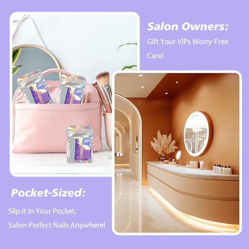 50 Set Disposable Manicure Kit Set, Press On Nail Tool Kit (Purple-50pcs) - color: Purple-50pcs