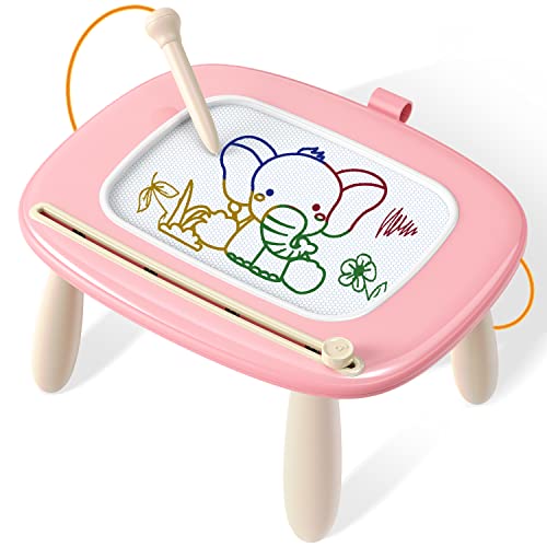 Seimome Magnetic Drawing Board, Toddler Girl Toys for 1-3 Year Old, Doodle Board Learning and Educational Kids Toys for 1 2 3 Year Old Baby Birthday GIF- Pink - color: Pink