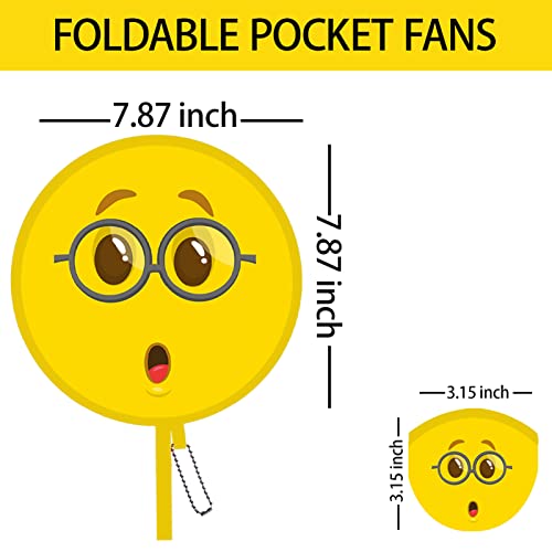 4PCS 4 Styles Foldable Cooling Fans, Handheld Cute Cartoon Monster Face Round Fans for Travel, Events, Indoor & Outdoor (Funny Monster) - style: Funny Monster