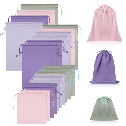 20 Pcs Satin Game Storage Bags for Women Men, S,M,L, Light Color - color: Light Color, size: S,M,L