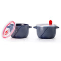 Ceramic Soup Bowl with Lid & Handle, Microwave Safe 32 oz, Navy - color: Navy, size: 2 pcs