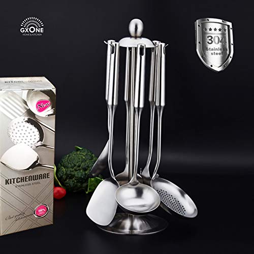 Cooking Utensils Set,6 PCS with Utensils Holder,304 Stainless Steel - style: Cooking Utensils