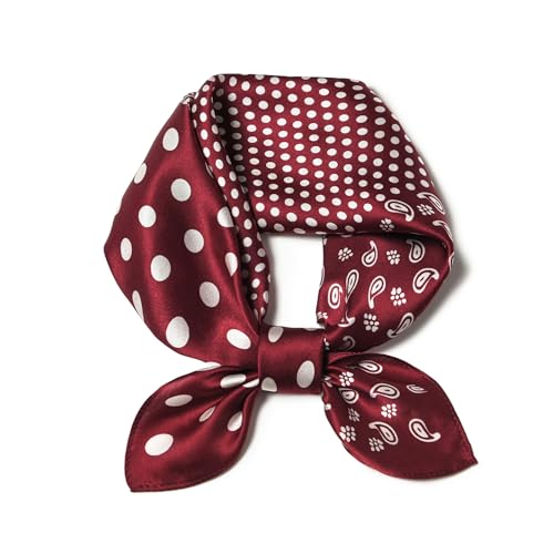 100% Mulberry Silk Scarf - 21" Square Lightweight Neckerchief, Gift Packed - color: White