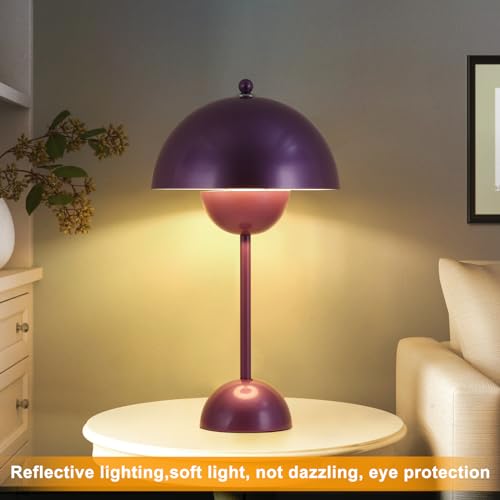 Creative Mid-Century Modern Bud Table Lamp for Home&Office, Pearl Violet - color: Pearl Violet